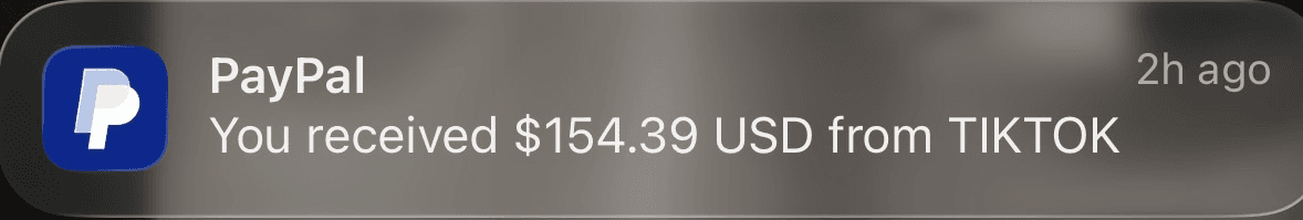 Buyer earnings screenshot